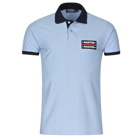 Martini Racing Mens Polo Shirt Formula One 1975-77 Light Blue